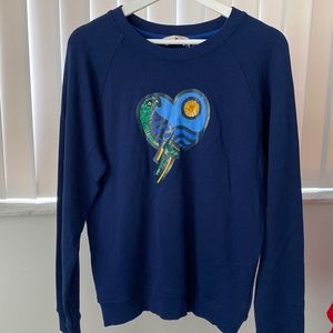 Tory Burch sweatshirt blue size M new with tags msrp$250